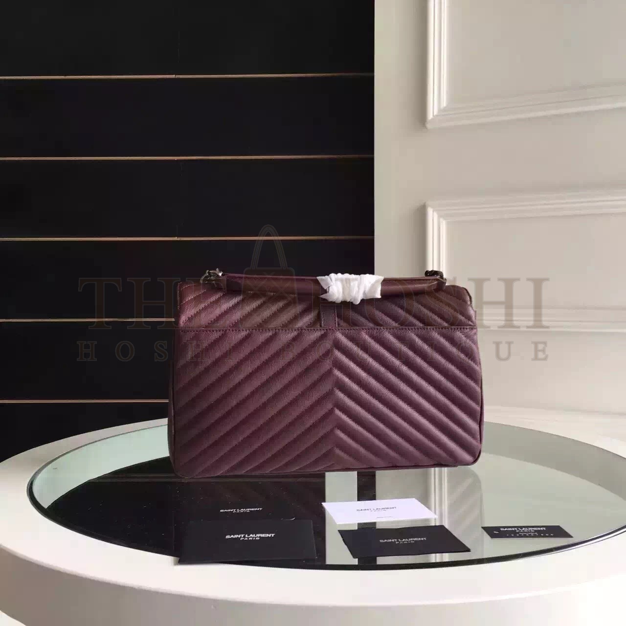 Sa1nt Lau*nt Large Bordeaux College Shoulder Bag Master Quality