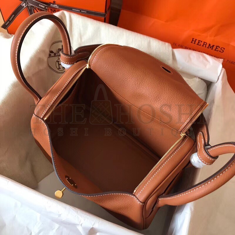 H**me5 Gold Lindy 30cm Clemence Handmade Bag Master Quality