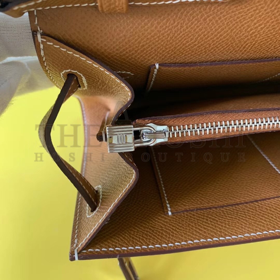 H**me5 Kelly Classique To Go Wallet In Gold Epsom Calfskin Master Quality