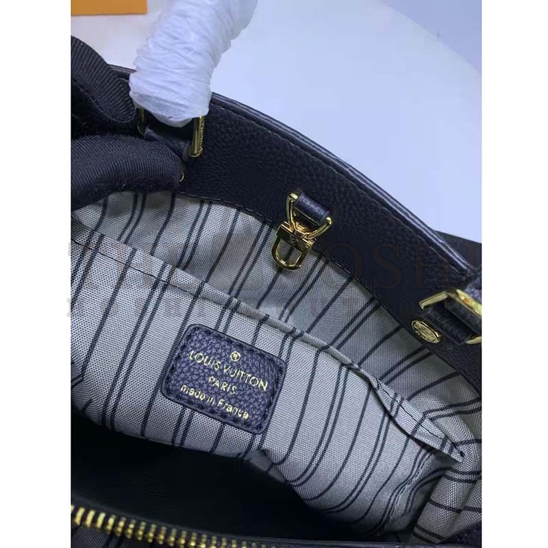L0vis Vvtt0n LV Women Montaigne MM Handbag Monogram Empreinte Black Master Quality