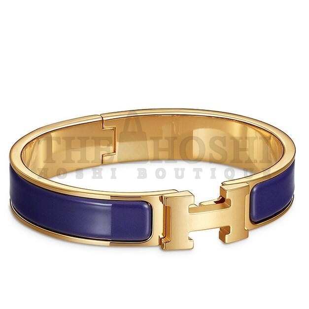 H**me5 Blue Electric Enamel Clic H PM Bracelet Master Quality