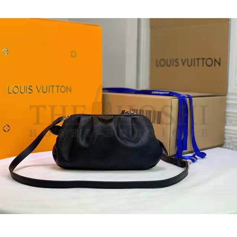 L0vis Vvtt0n LV Women Scala Mini Pouch Black Mahina Perforated Calf Leather Master Quality