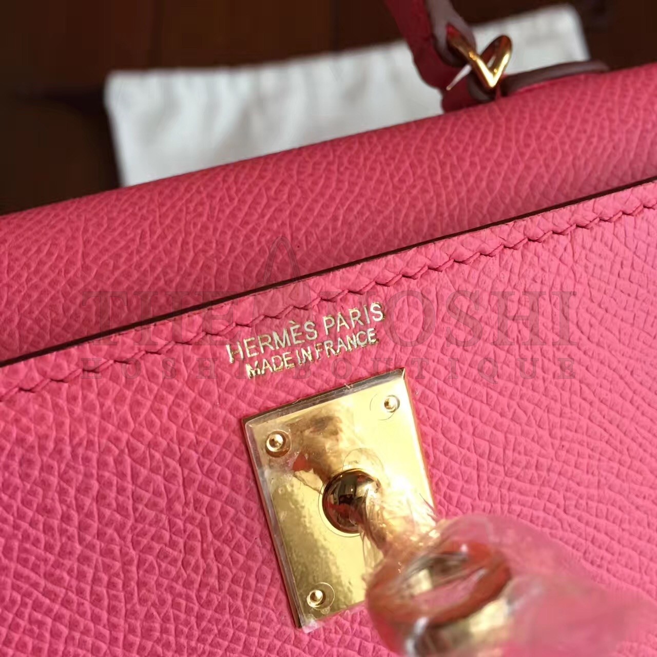H**me5 Rose Lipstick Epsom Kelly Mini II Handmade Bag Master Quality