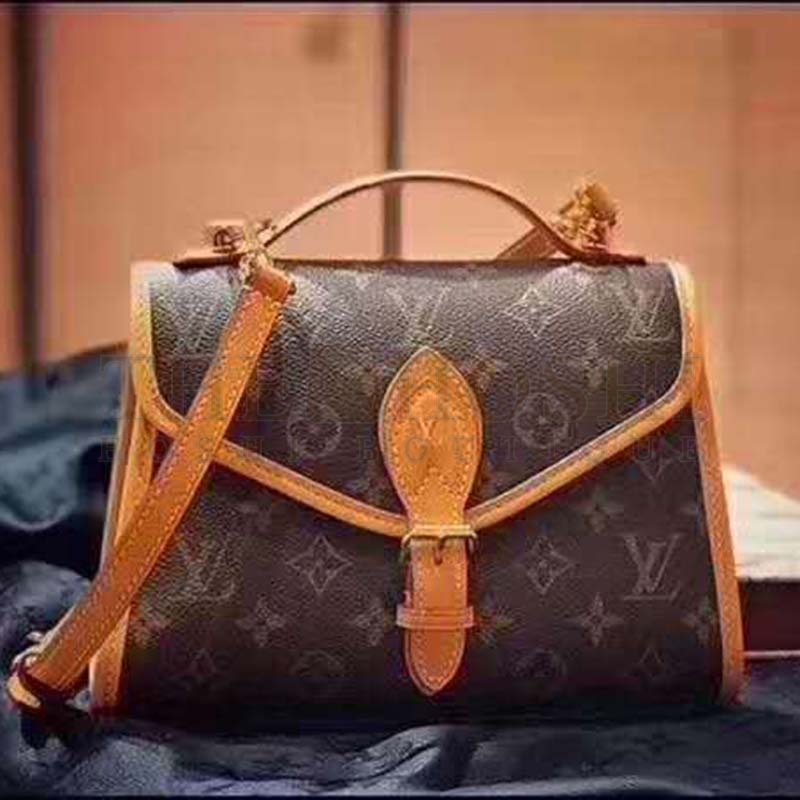 L0vis Vvtt0n LV Women LV Ivy Bag in Monogram Coated Canvas-Brown Master Quality