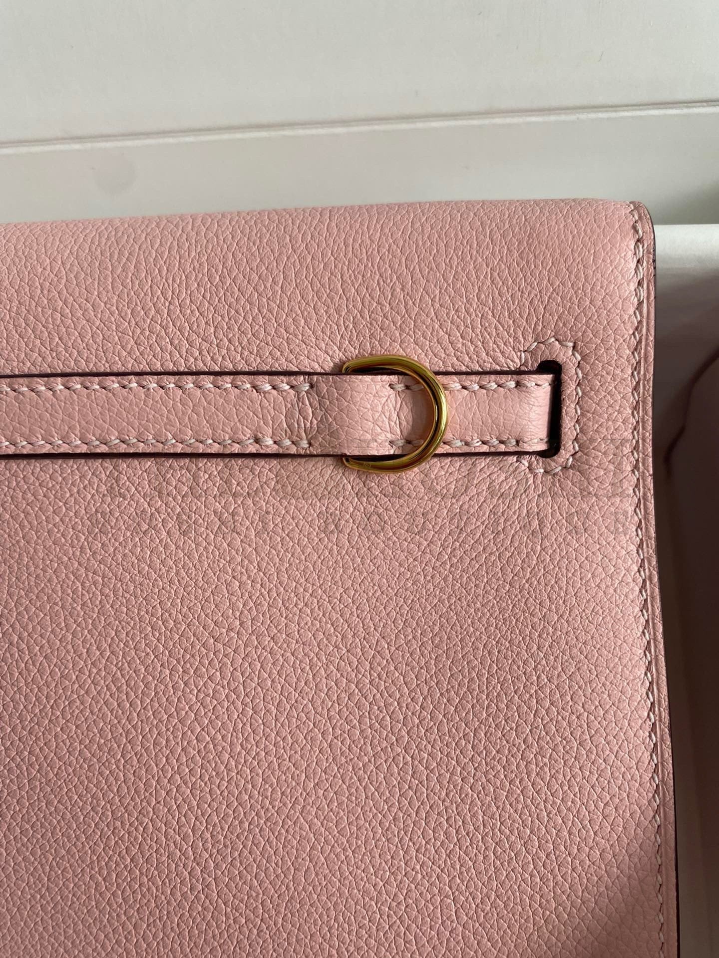 H**me5 Kelly Danse II Handmade Bag In Rose Sakura Evercolor Calfskin Master Quality