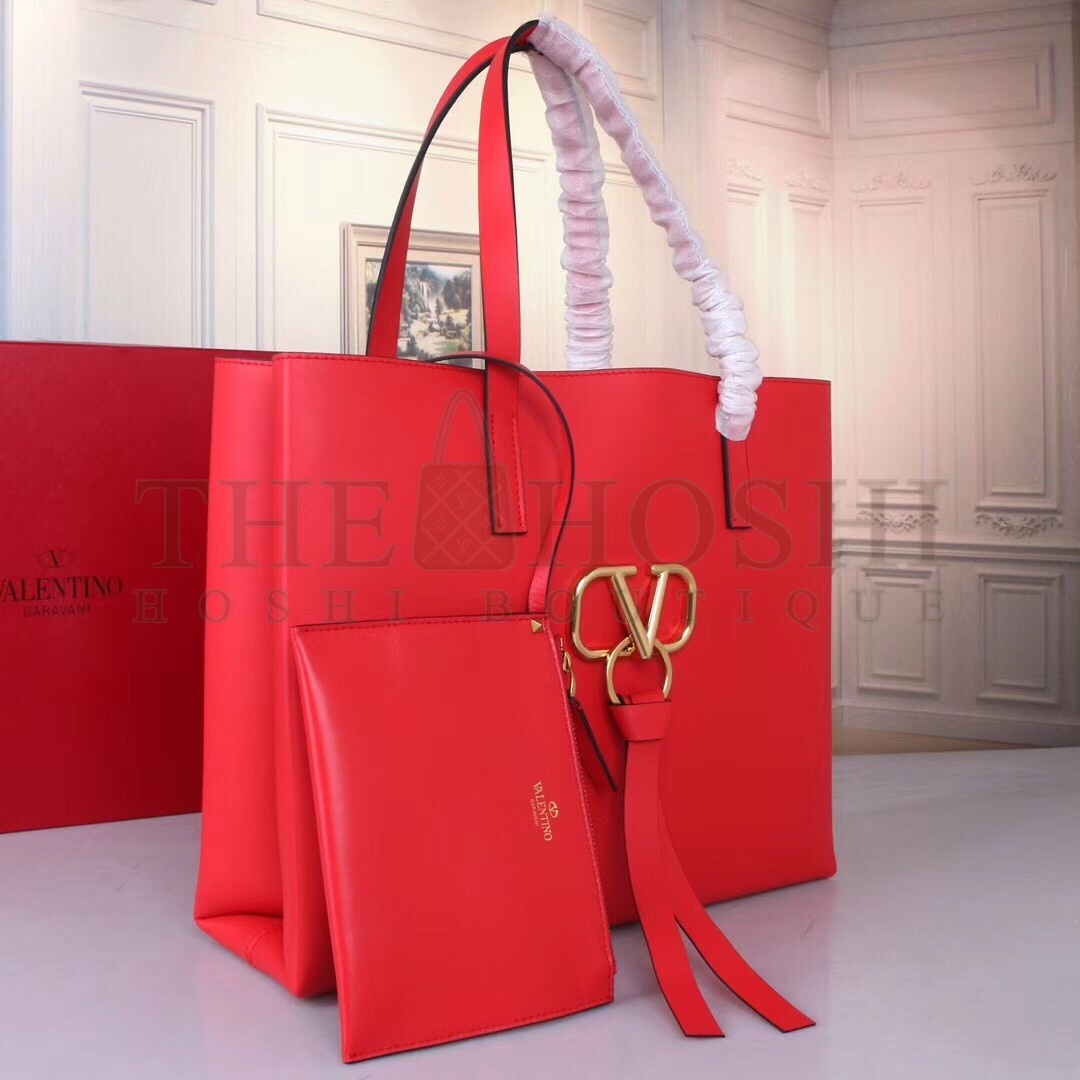Va1e*ntin0 Garavani Red Large Vring Shopping Tote Master Quality