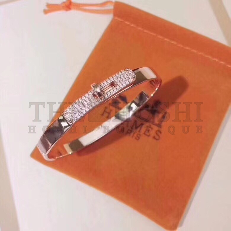 H**me5 Rose Gold Small Kelly Bracelet With D1am0nds Master Quality