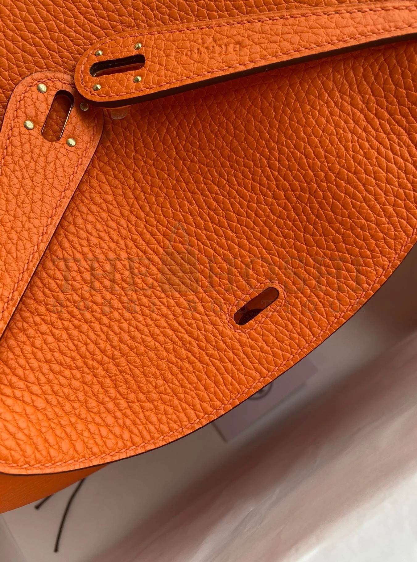 H**me5 Lindy 26 Handmade Bag In Orange Clemence Leather Master Quality