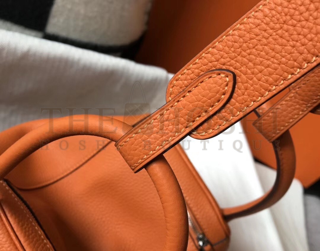 H**me5 Lindy 26cm Bag In Orange Clemence With PHW Master Quality