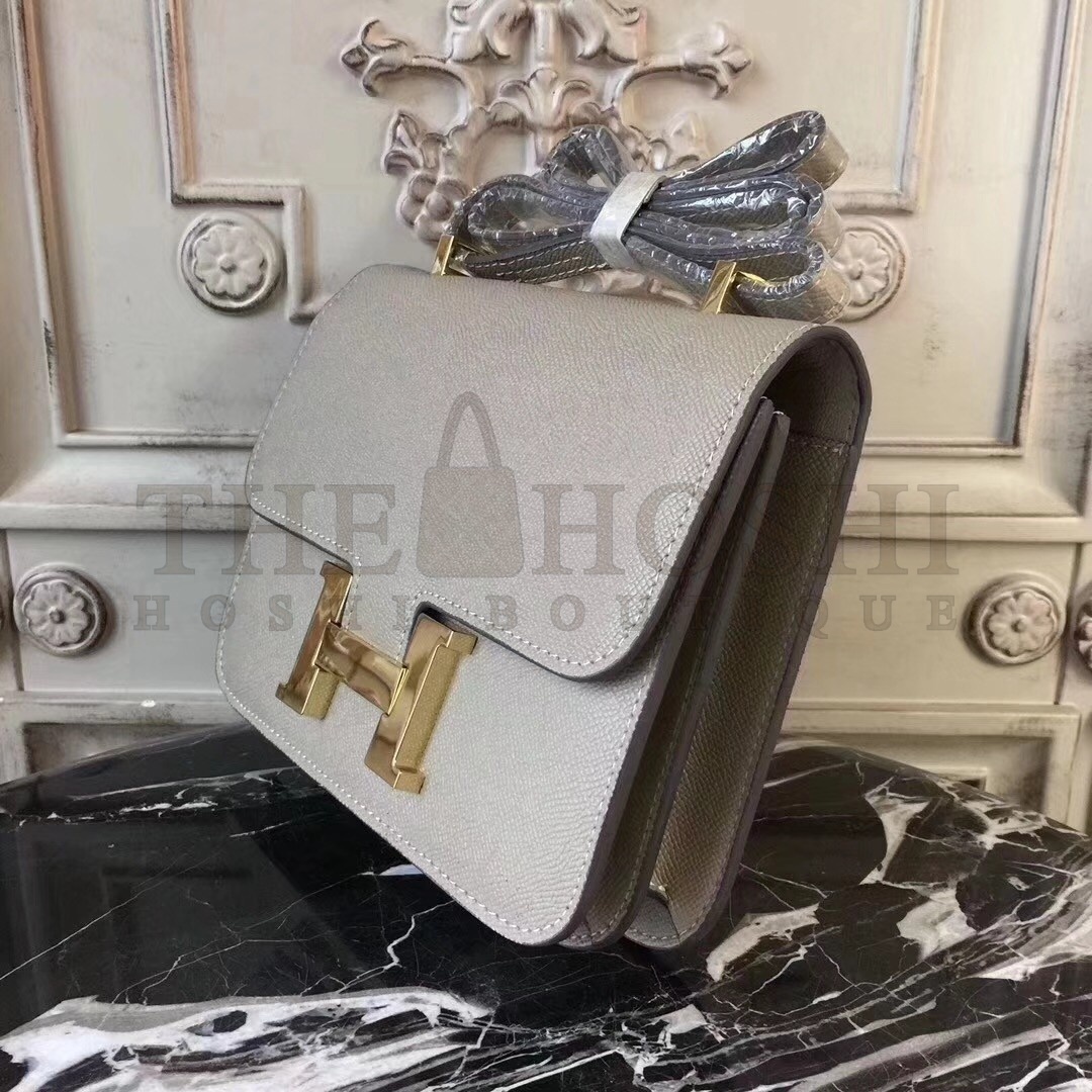 H**me5 Grey Constance MM 24cm Epsom Leather Bag Master Quality