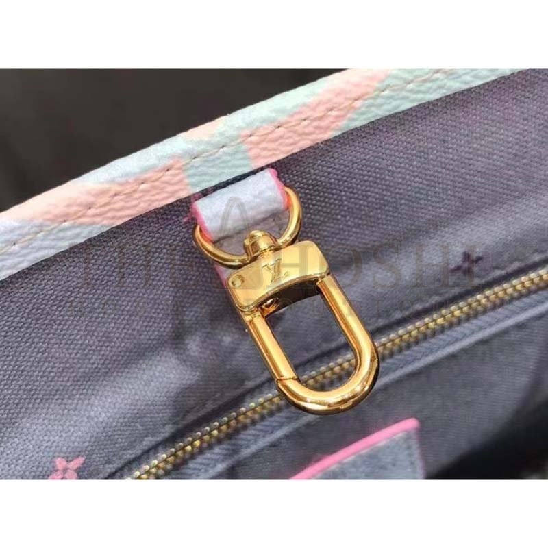 L0vis Vvtt0n LV Women Onthego PM Tote Sunrise Pastel Monogram Coated Canvas Master Quality