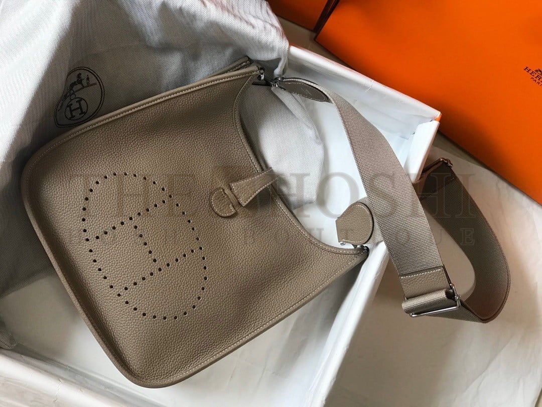 H**me5 Evelyne III 29 Bag In Tourterelle Clemence Leather Master Quality