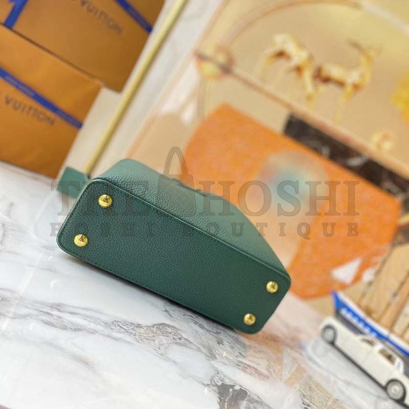 L0vis Vvtt0n LV Women Capucines Mini Handbag Vert D’eau Green Taurillon Leather Master Quality