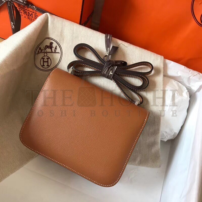 H**me5 Mini Constance 18cm Gold Epsom Bag Master Quality