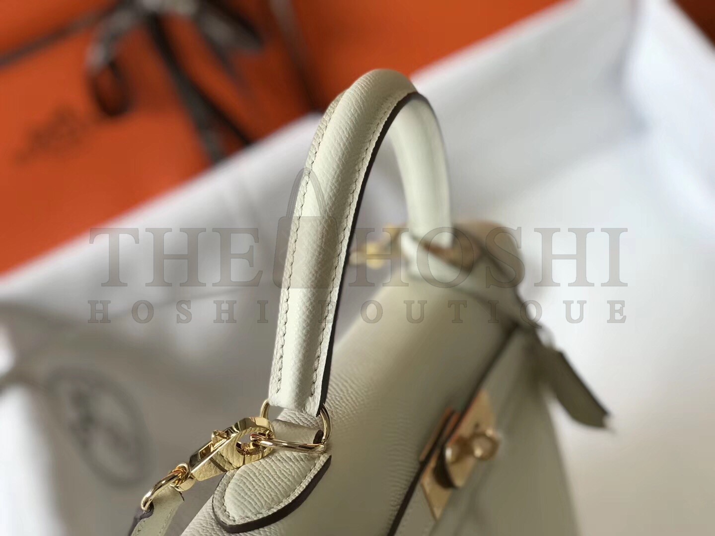 H**me5 White Epsom Kelly 32cm Sellier Bag Master Quality