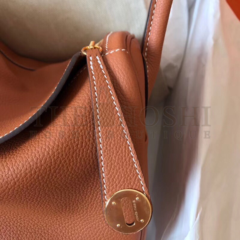 H**me5 Gold Lindy 30cm Clemence Handmade Bag Master Quality
