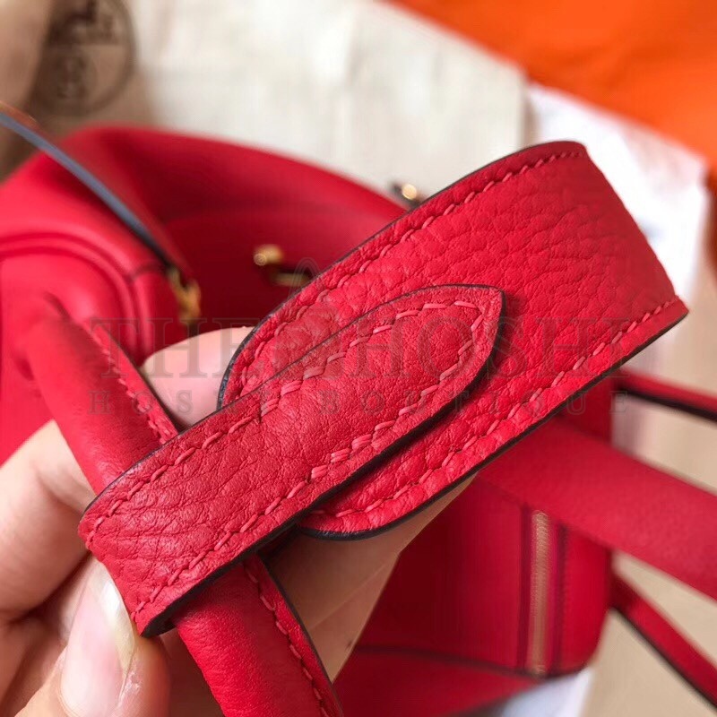 H**me5 Red Lindy 30cm Clemence Handmade Bag Master Quality