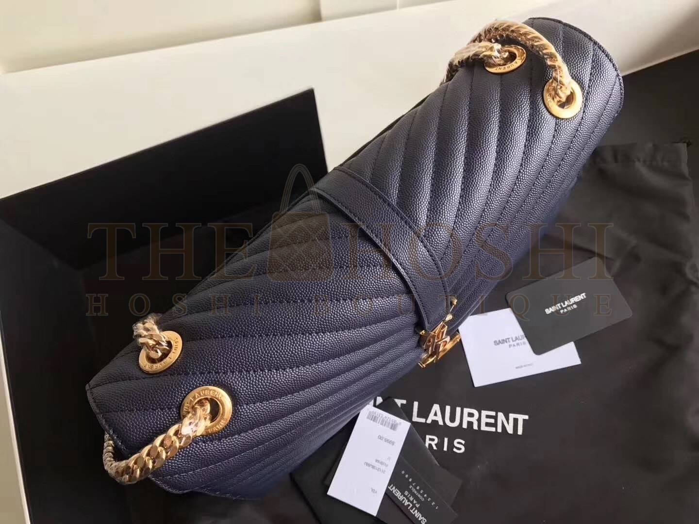 Sa1nt Lau*nt Large Monogramme Envelope Navy Shoulder Bag Master Quality