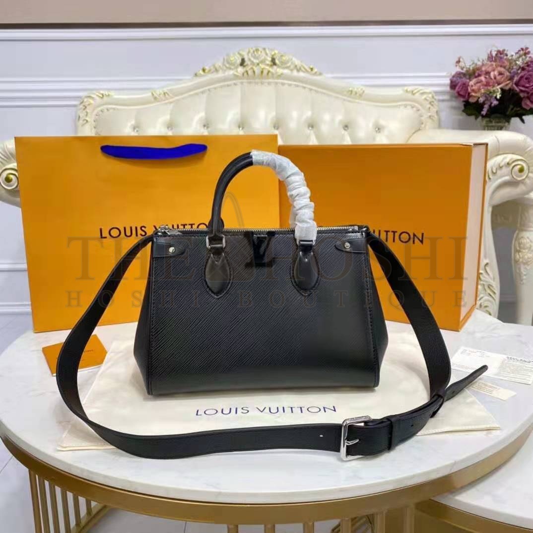 L0vis Vvtt0n LV Women Grenelle Tote MM Bag Black Epi Grained Cowhide Leather Master Quality