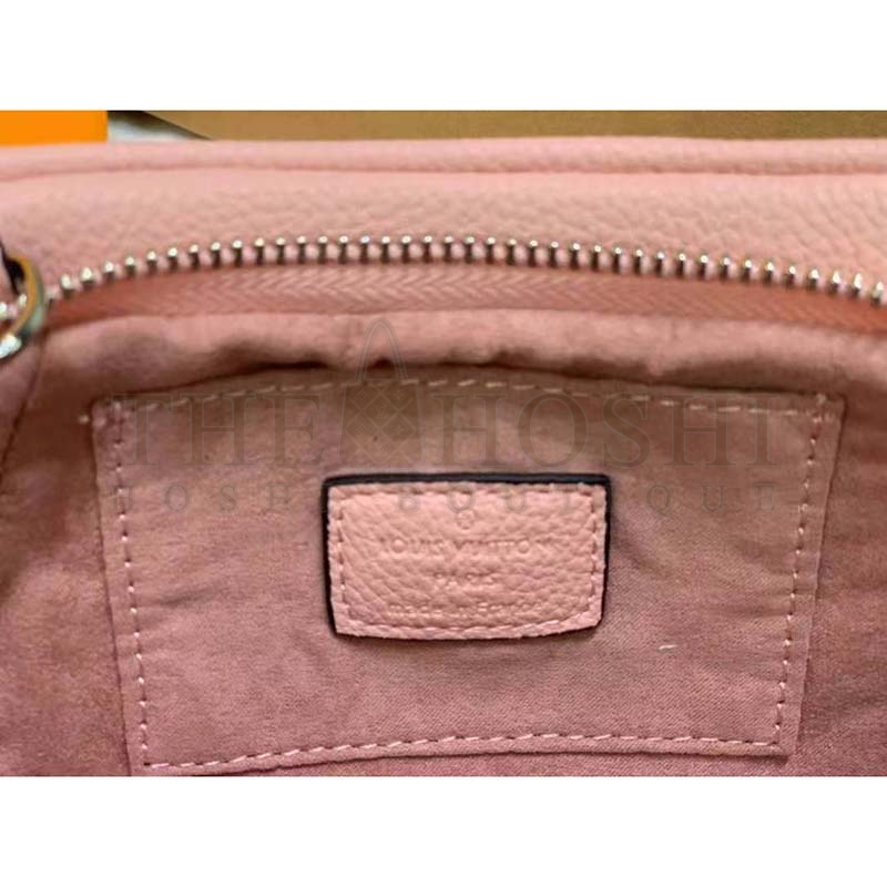 L0vis Vvtt0n LV Women Scala Mini Pouch Magnolia Pink Mahina Perforated Calf Leather Master Quality