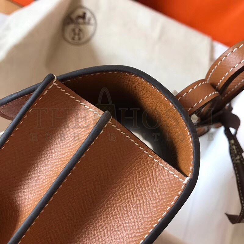H**me5 Mini Constance 18cm Gold Epsom Bag Master Quality