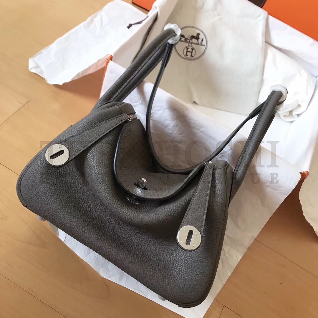 H**me5 Gris Mouette Lindy 30cm Clemence Handmade Bag Master Quality