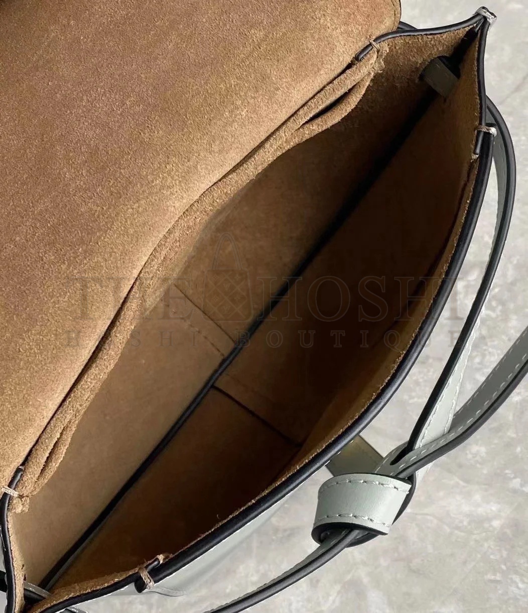 L0ew* Gate Dual Mini Bag In Ash Grey Calfskin Master Quality