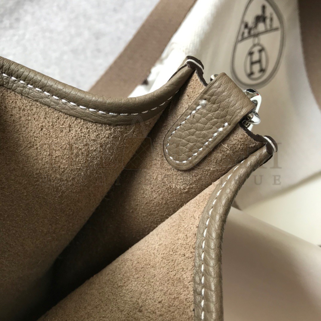 H**me5 Evelyne III Mini Bag In Taupe Clemence Leather Master Quality