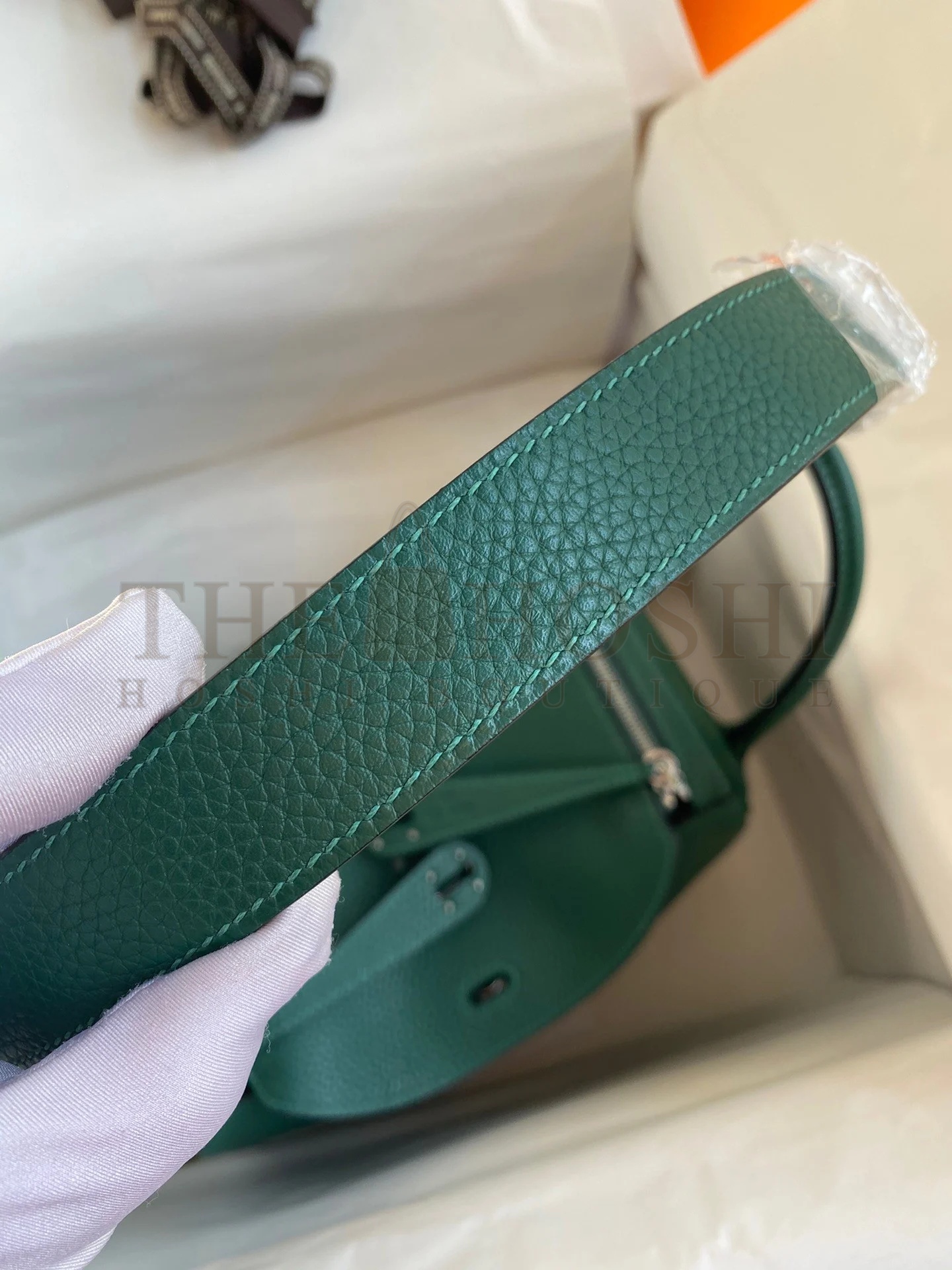 H**me5 Lindy 26 Handmade Bag In Malachite Clemence Leather Master Quality