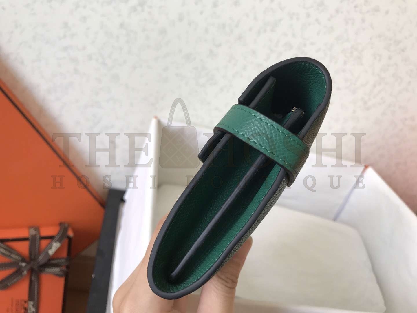 H**me5 Kelly Classic Long Wallet In Malachite Epsom Leather Master Quality