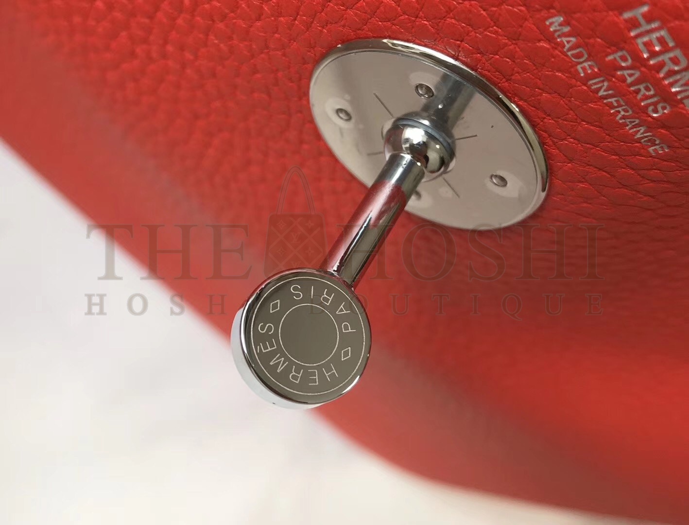 H**me5 Lindy 26cm Bag In Red Clemence With PHW Master Quality