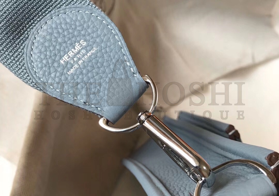H**me5 Evelyne III 29 Bag In Blue Lin Clemence Leather Master Quality