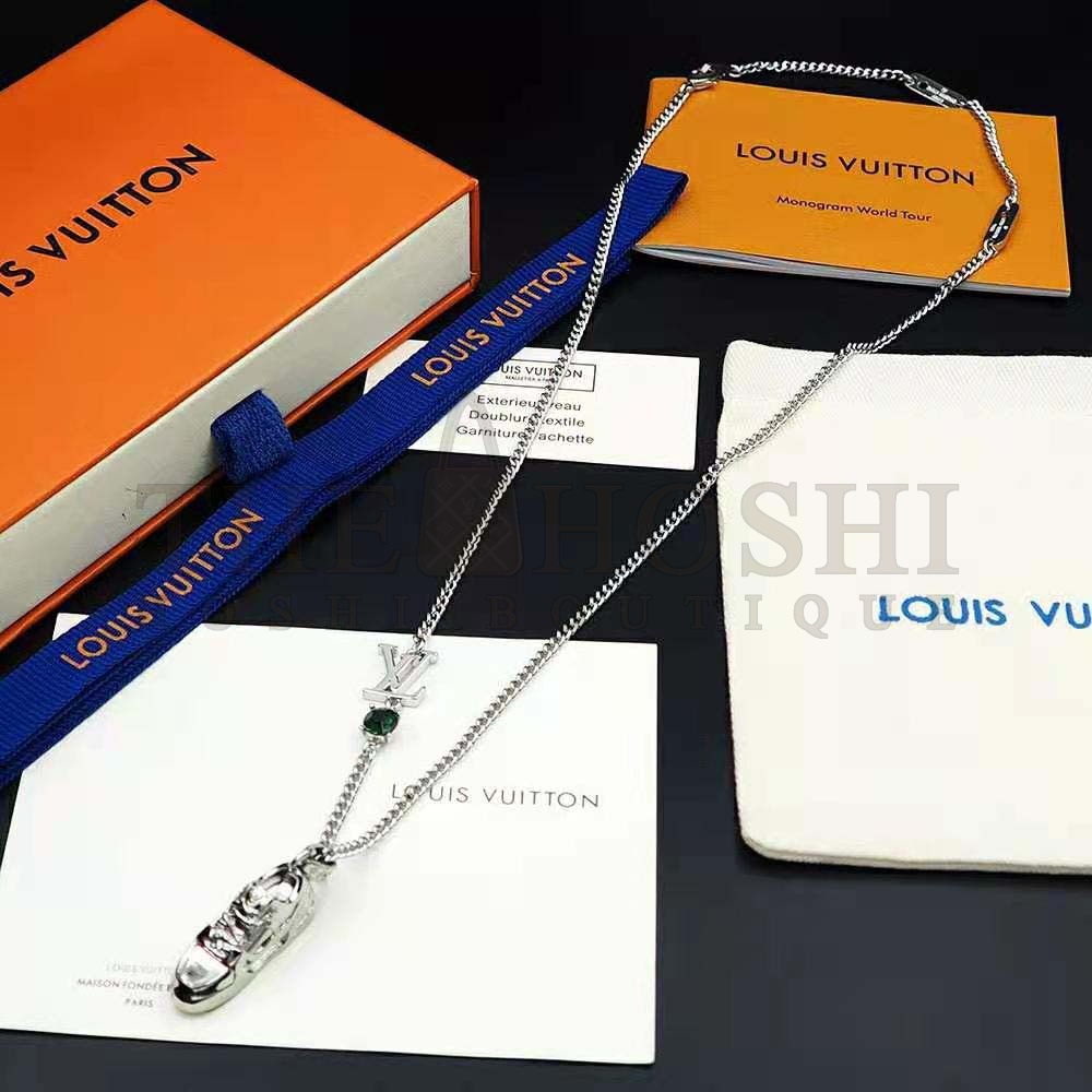 L0vis Vvtt0n Unisex LV Trainer Strass Necklace-Green Master Quality