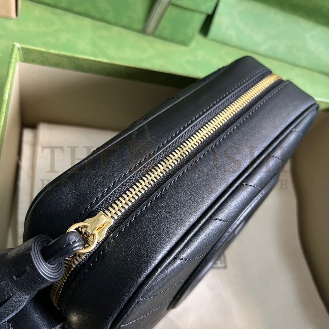 Gvc*1 Women GG Blondie Small Shoulder Bag Black Leather Round Interlocking G Master Quality