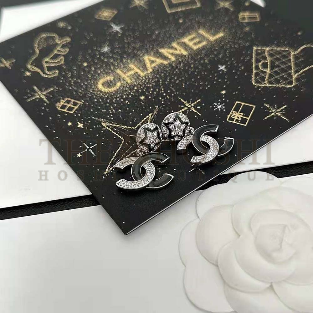 Ch**el Women Pendant Earrings in Metal and Strass Master Quality