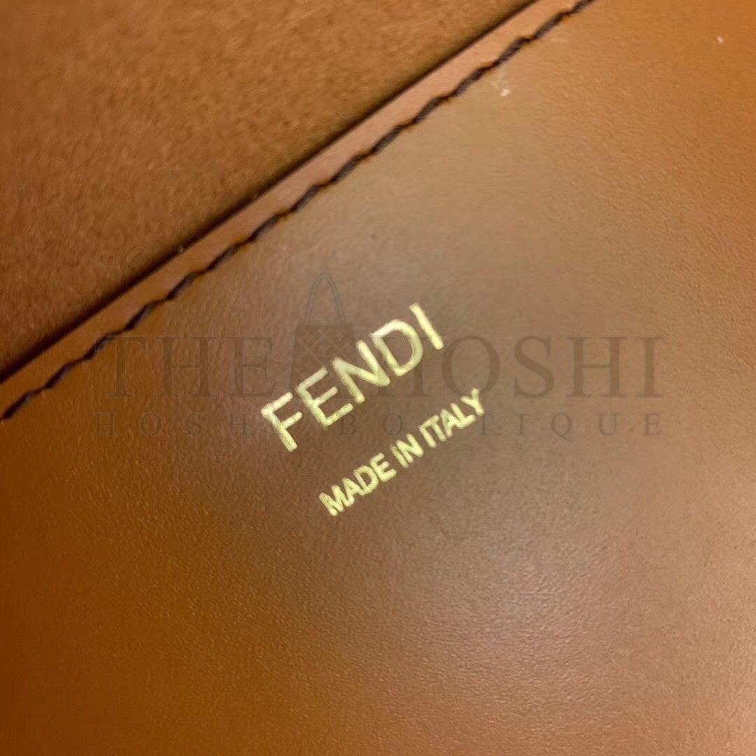 F**di Sunshine Large Tote Bag In Brown Calfskin Master Quality