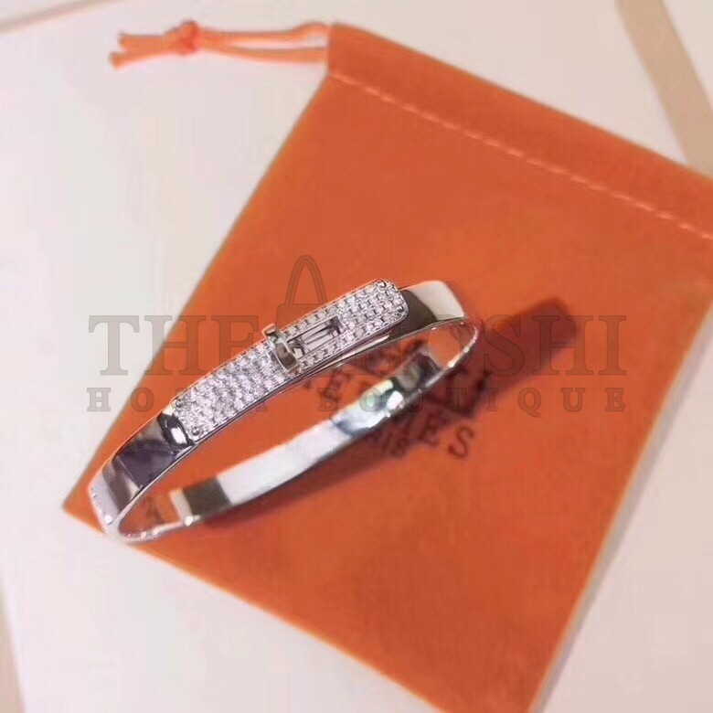 H**me5 Silver Small Kelly Bracelet With D1am0nds Master Quality