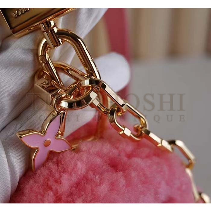 L0vis Vvtt0n LV Women Twist MM Handbag Pink Shearling Smooth Calfskin Leather Master Quality