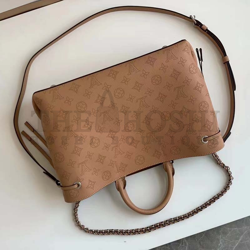 L0vis Vvtt0n LV Women Bella Tote Brown Mahina Perforated Calfskin Master Quality