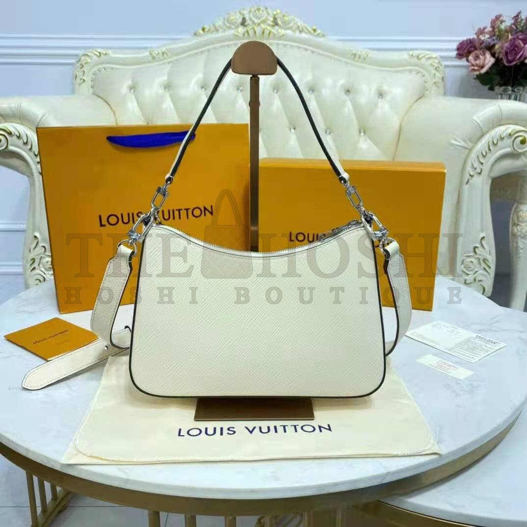 L0vis Vvtt0n LV Women Marelle Handbag Beige Epi Grained Cowhide Leather Canvas Master Quality