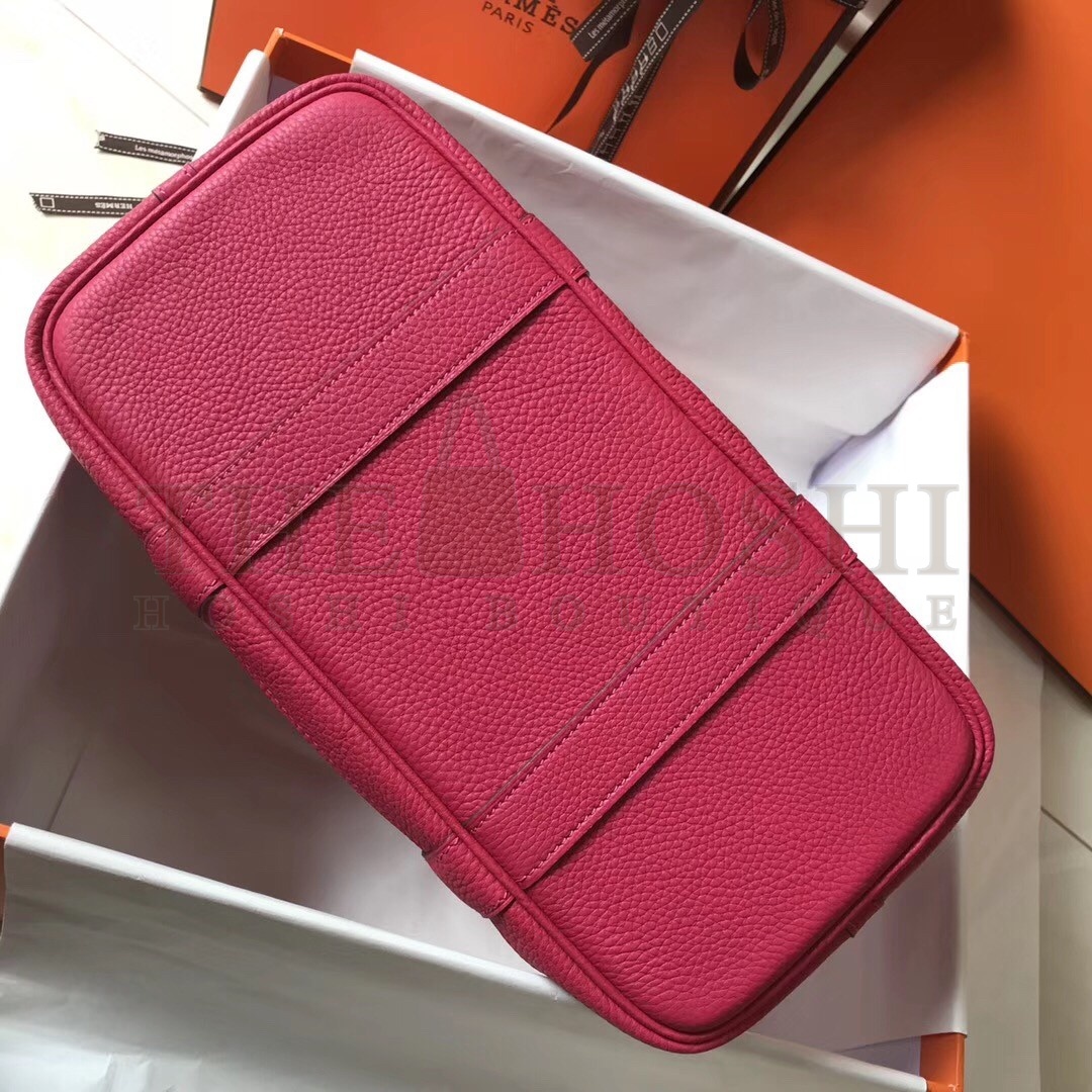 H**me5 Garden Party 36 Bag In Rose Tyrien Clemence Leather Master Quality