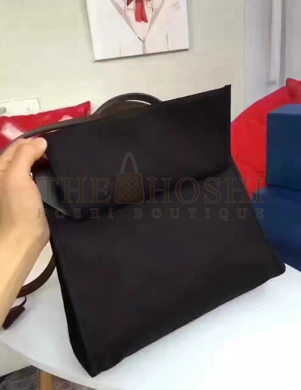 H**me5 Herbag Zip PM 31cm Bag In Black Canvas Master Quality