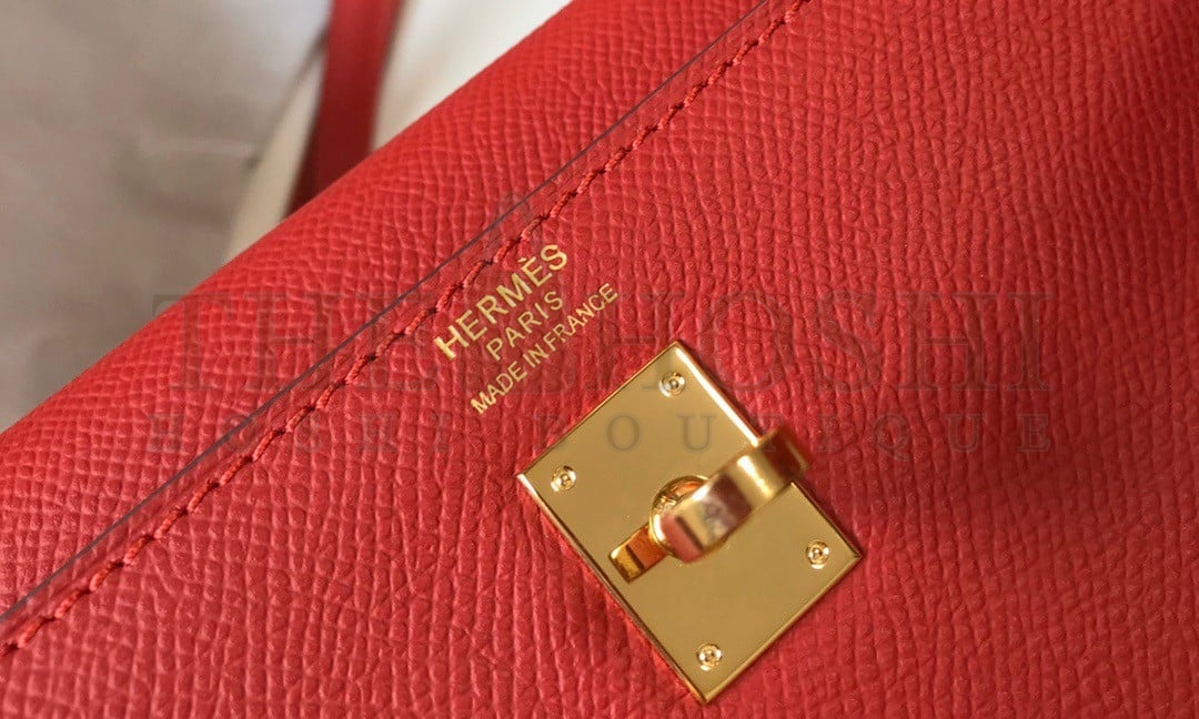 H**me5 Kelly 25cm Sellier Bag in Red Epsom Calfskin GHW Master Quality