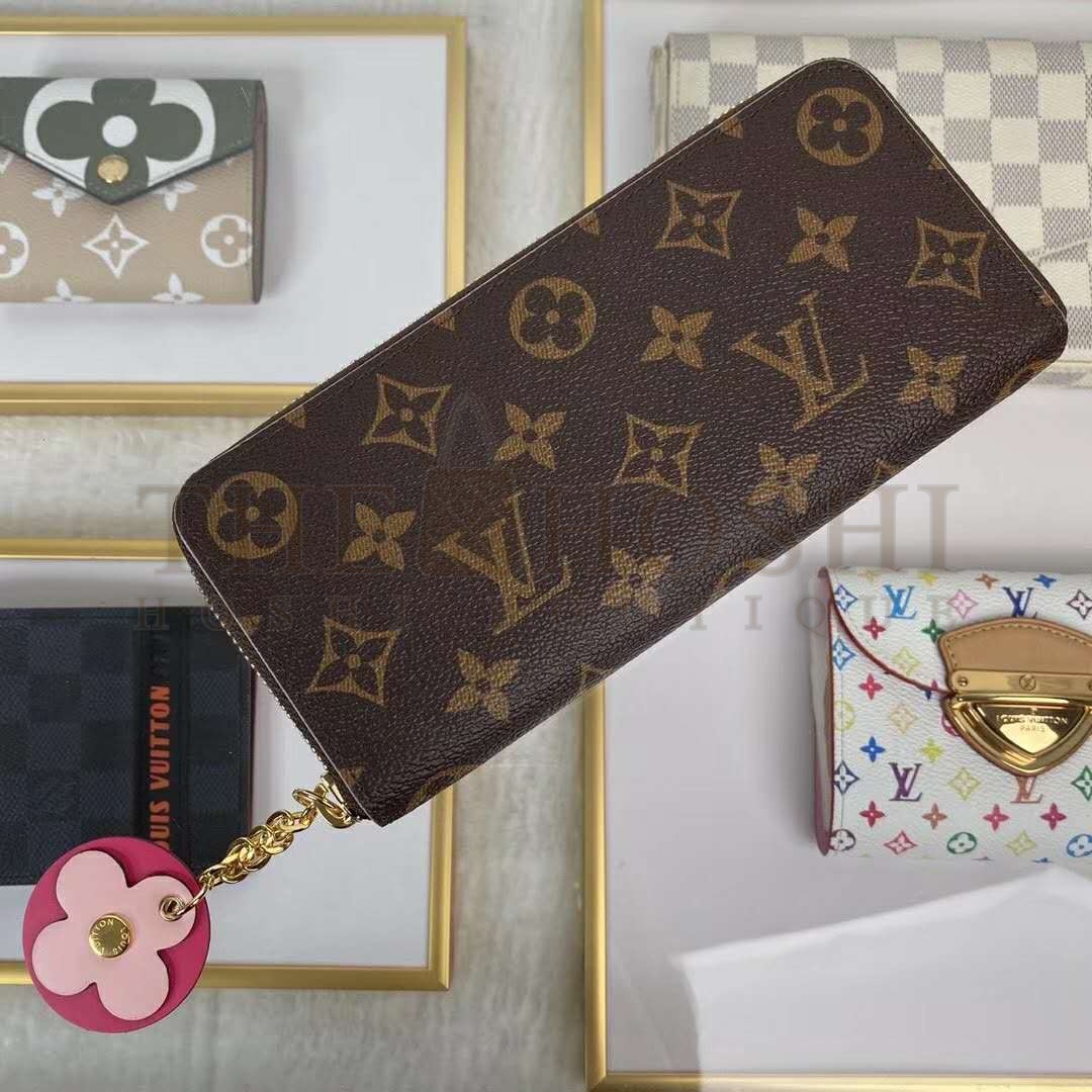 L0vis Vvtt0n LV Women Clémence Wallet in Monogram Canvas-Brown Master Quality