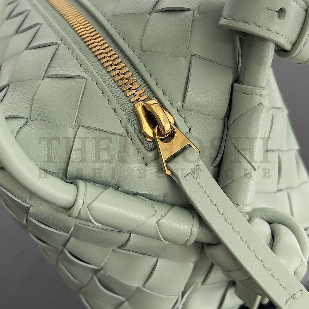 B0tt*ga Ven*ta Small Loop Crossbody Bag In Sauge Intrecciato Lambskin Master Quality