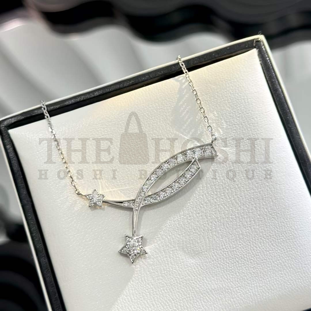 Ch**el Women CC Etoile Filante Necklace 18K White Silver D1am0nds Master Quality