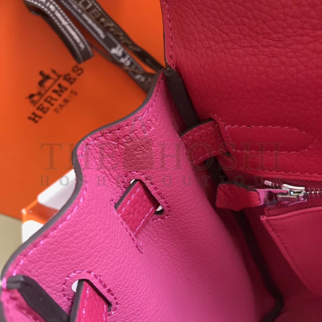 H**me5 Rose Red Clemence Kelly 28cm Bag Master Quality