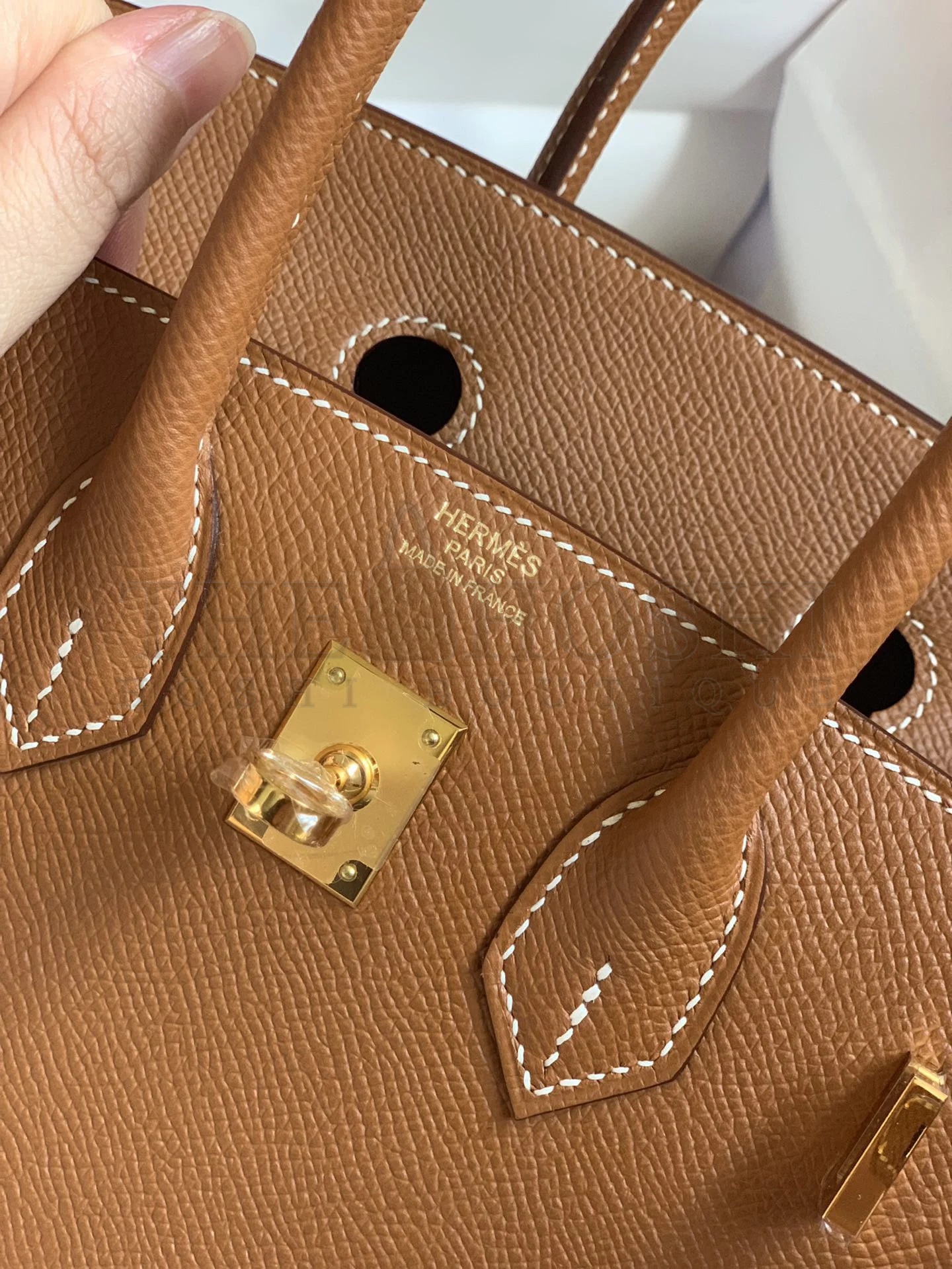 H**me5 Birkin 25 Sellier Handmade Bag In Gold Epsom Calfskin Master Quality