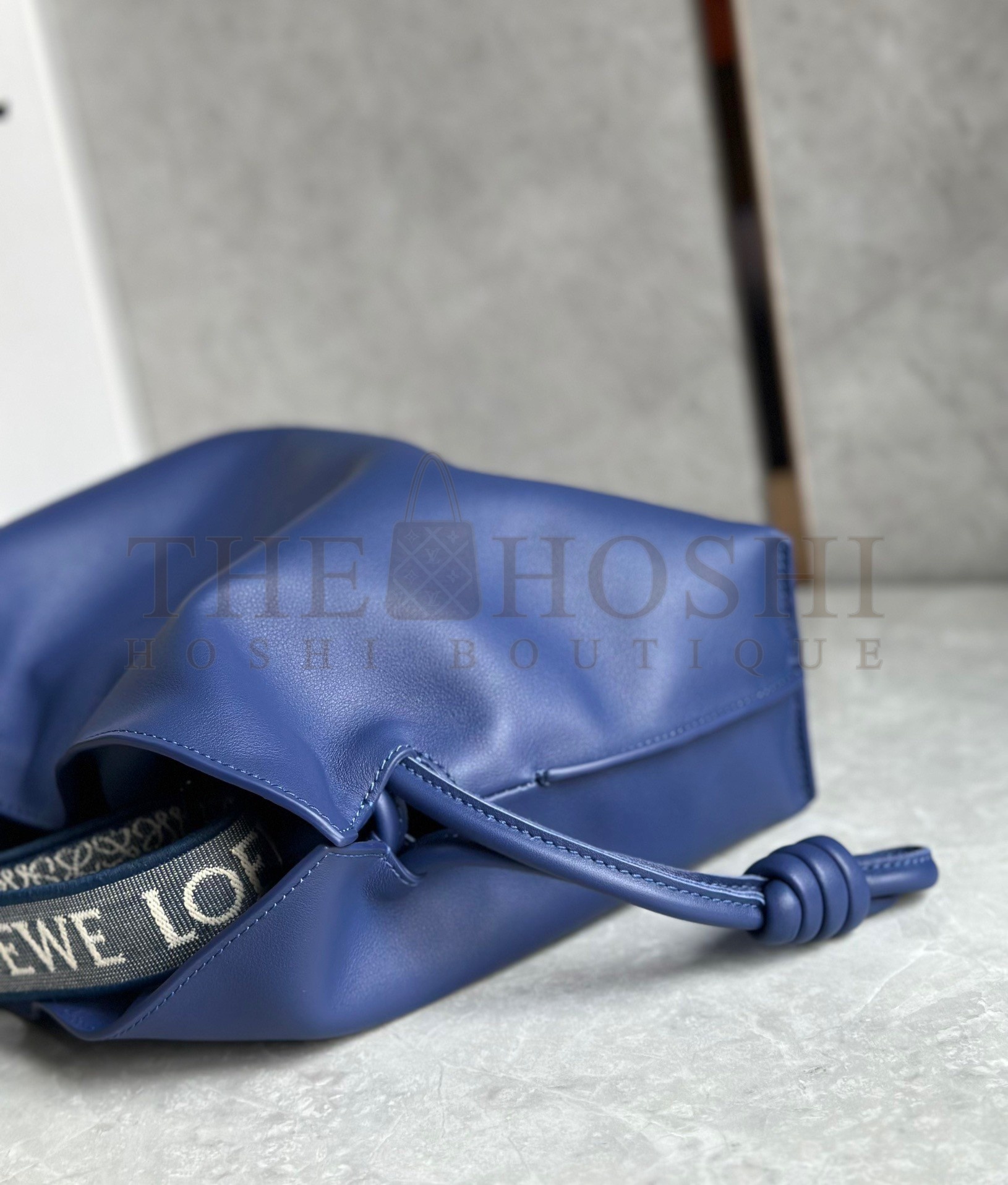 L0ew* Flamenco Clutch Bag In Dark Purple Leather Master Quality