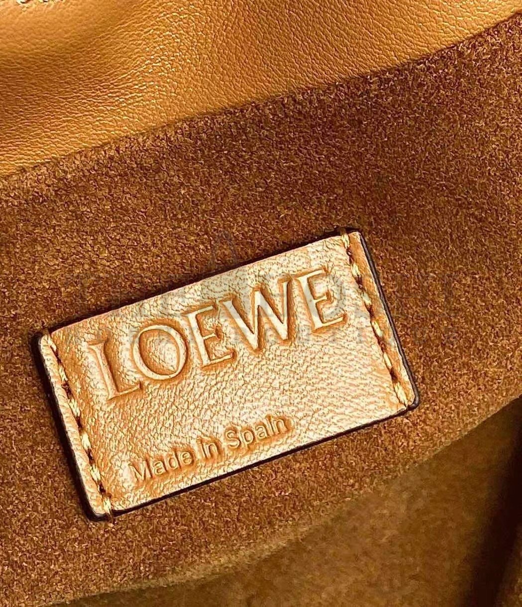 L0ew* Flamenco Clutch Bag In Brown Calfskin Master Quality